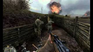 quotCall of Duty 1 United Offensivequot full walkthrough on Veteran Part 9  Soviet Campaign Trenches [upl. by Eugnimod]