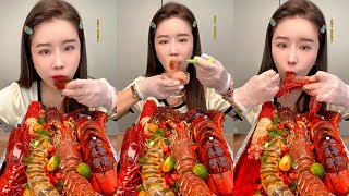 MUKBANG 먹방 EATING SHEEP HEAD COLLECTION chewy sounds  ASMR  chinese foods 全虾盘纯享版 [upl. by Aivital]