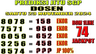 PREDIKSI SGP HARI INI 23 NOVEMBER 2024  RUMUS SGP HARI INI  BOCORAN TOGEL SGP HARI INI [upl. by Tomkin225]