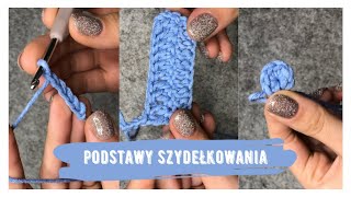 Szydełkowanie dla początkujących  pętelka łańcuszek półsłupki magiczne kółko i słupki 🧶 [upl. by Anauqal402]