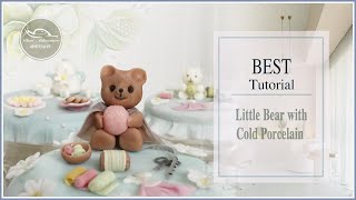 ☘️ diy  粘土冷瓷 CLAY Cold Porcelain flower Tutorial  Little Bear小熊的裁缝铺 （字幕） [upl. by Aseek690]