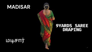 MADISARMADISAR DRAPINGTELUGUMADISARHOW TO WEAR MADISAR MADISAAR  IYER IYANGAR REDYMADE MADISAR [upl. by Erreipnaej]