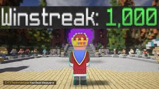 bedwars 1000 winstreak world record [upl. by Macy]