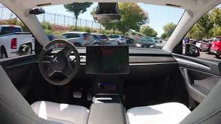 driverless Tesla car driving itself tesla autopilot selfdrivingcars Driverless trending [upl. by Eek602]