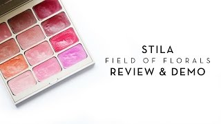 Review amp Demo  Stila Field of Florals Convertible Lip amp Cheek Palette [upl. by Eulalee731]