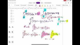 Definite Integrals and Average Value AP MC 2 Explanation [upl. by Trebma]