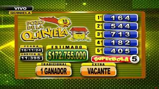 SORTEO DE QUINIELA VESPERTINO Nº 29471  161124  LOTERIA LA NEUQUINA [upl. by Munn]