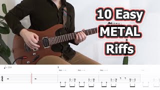 10 Easy Metal Riffs with Tabs [upl. by Notac]