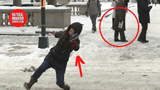 Top 10 People Slipping on Ice Compilation [upl. by Epperson92]