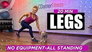 20 Min No Equipment  LEGS SCULPTING Workout  All Standing [upl. by Yun]