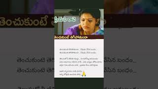 Preyasi raave movie song 💗💗💗💞 thenchukunte Tegipotundha song lyrics telugu 💞💕💕💞💞💕💕 [upl. by Jacquelyn699]