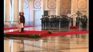 PM Modi at the ceremonial reception in Akorda Presidents Palace Kazakhstan [upl. by Elleon27]