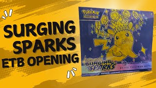 Surging Sparks Pokemon Center ETB Opening [upl. by Haridan]