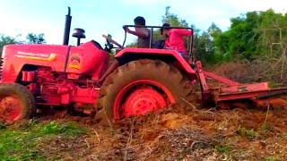 Mahindra 475 di sarpanch tractor stuck in mud [upl. by Acireed404]