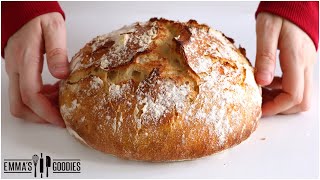 3 Ingredient No Knead Bread WITHOUT a Dutch oven  Easy Bread Recipe [upl. by Eruot]