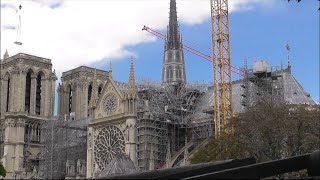 Travaux du chantier de reconstruction de la Cathédrale NotreDame de Paris 6 septembre 2024 [upl. by Saimerej]