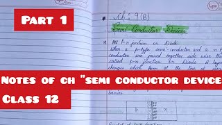 notes of ch quot semi conductor devices quot class 12 physics fyp pw youtube yt youtubeindia [upl. by Hildick]