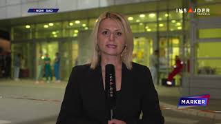 Uključenje reporterke ispred Urgentnog centra u Novom Sadu [upl. by Novaelc]