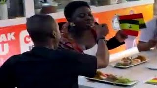 Afua Asantewaas husband feeds her Chef Failas food at Tamale [upl. by Orest]