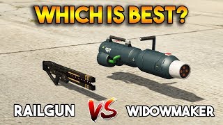 GTA 5 ONLINE  WIDOWMAKER VS RAILGUN WHICH IS BEST [upl. by Wes]