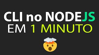 Como fazer CLI em NODE JS em 1 MINUTO  INQUIRER [upl. by Manchester267]