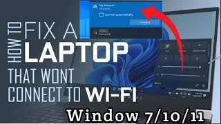 How to Fixquot Wifi Not Connected in Laptopquot Window 10  Window 11 [upl. by Cyd]