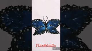 How to draw butterfly🦋 with hibiscus leaf moumitamaityart youtubeshorts butterflydrawing art [upl. by Blum667]