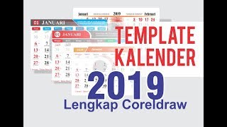 Template Kalender 2019 Lengkap Coreldraw [upl. by Osicnarf668]