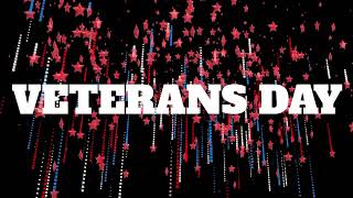 Veterans Day Celebration with Red Stars and Text Animation Video  WaveBreak Media [upl. by Welker527]