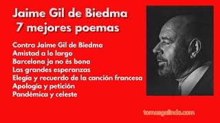 Jaime Gil de Biedma 7 mejores poemas [upl. by Esilrahc]