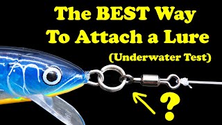 The best way to attach a fishing lure is split rings swivels loop knots tested underwater [upl. by Areem]