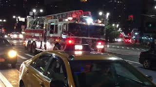 FDNY LADDER 3 amp RESCUE OPERATIONS BATTALION RESPONDING TO 2ND ALARM AT FEDERAL RESERVE BANK OF NY [upl. by Strephonn]