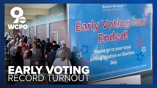 Counties across Ohio NKY reporting recordbreaking early voter turnout [upl. by Merilee417]