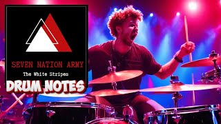 Seven Nation Army Drum Notes  Pubudu Niroshan  Colombo Drum School [upl. by Legir]