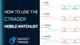 How to use the cTrader Mobile Watchlist  cTrader Tutorial [upl. by Octavia]