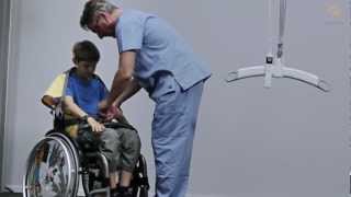 Guldmann Sling Instruction Kid Basic Basic Sling onoff in wheelchair [upl. by Gusba705]