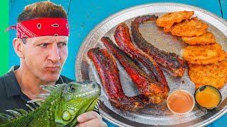 Lizard Tail BBQ Most Bizarre Food in Puerto Rico [upl. by Attah]