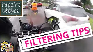 How to filter on a motorcycle Motorcycle riding tips from a qualified advanced UK instructor [upl. by Ellinad]