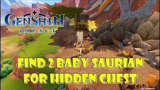 Find 2 baby Saurian for hidden Chest Natlan Chest part 2  Grenshin Impact [upl. by Abbye]