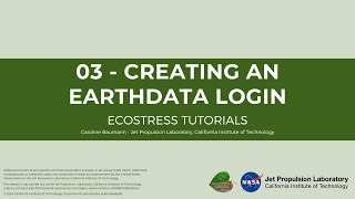 03 – Creating an Earthdata Login – ECOSTRESS Tutorials [upl. by Hutt]