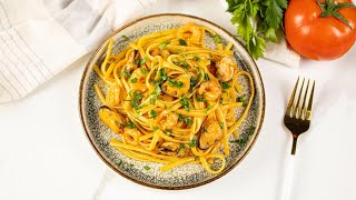 Quick Seafood Linguine Recipe  Cooks Corner [upl. by Otit463]