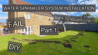 Installing a Water Sprinkler Irrigation System  FAIL  PART 1 [upl. by Enneibaf]