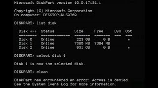 DiskPart a rencontré une erreur “Accès refusé [upl. by Alur482]