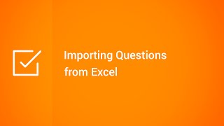 Importing Questions from Excel [upl. by Tezzil]