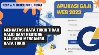 Mengatasi Data tukin tidak valid saat restore Cara Restore Data Tukin Pada Aplikasi Gaji Web PNS [upl. by Arykahs]