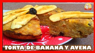 CÓMO hacer TORTA de AVENA y BANANO  BIZCOCHO de AVENA y BANANA [upl. by Gay]