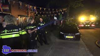 Zolderbrand in woning in Aalten hoogwerker komt met moeite op locatie [upl. by Eldorado]