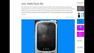 GDL G606 flash file [upl. by Lamb]