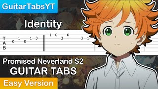 The Promised Neverland S2 OP  Identity Guitar Tutorial TABS Easy  Yakusoku no Neverland [upl. by Alwitt]