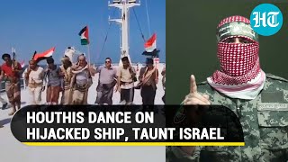 Hamas Abu Obaida Speaks On Houthis Capturing Israeli Ship As Yemenis Dance On Vessel To Taunt IDF [upl. by Hylan]